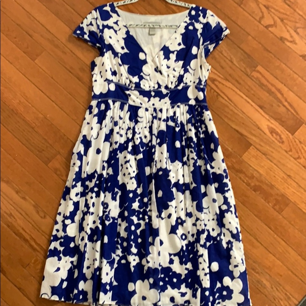 EUC blue & white dress